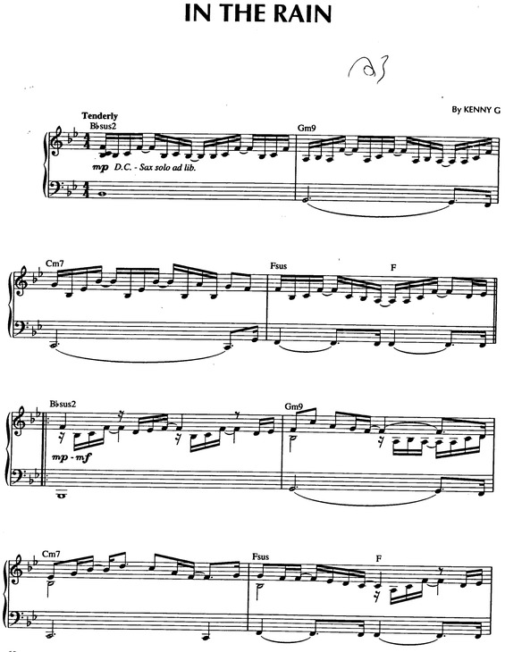 Partitura da música In The Rain v.3