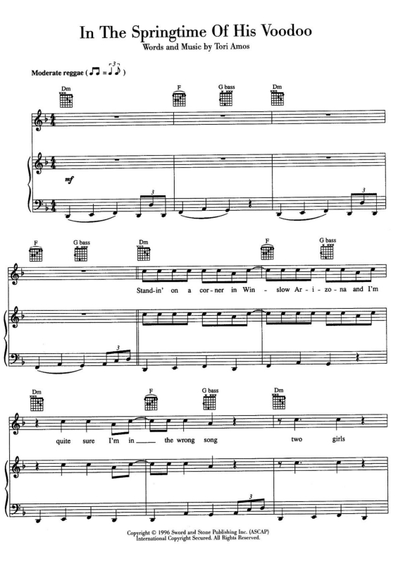 Partitura da música In the Springtime of His Voodoo