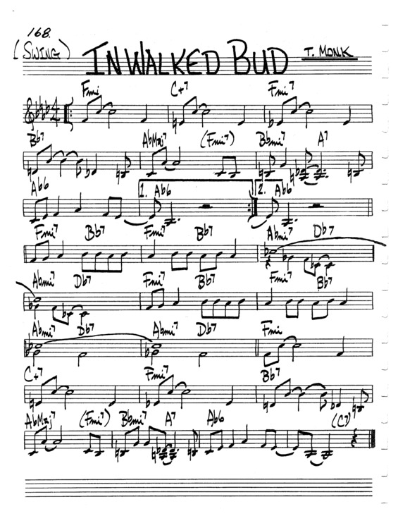 Partitura da música In Walked Bud v.5