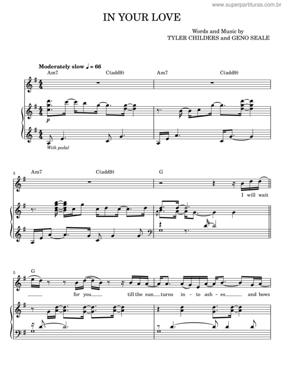 Partitura da música In Your Love – Tyler Childers
