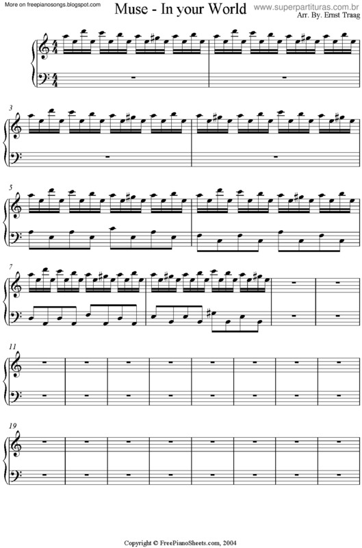 Partitura da música In Your World