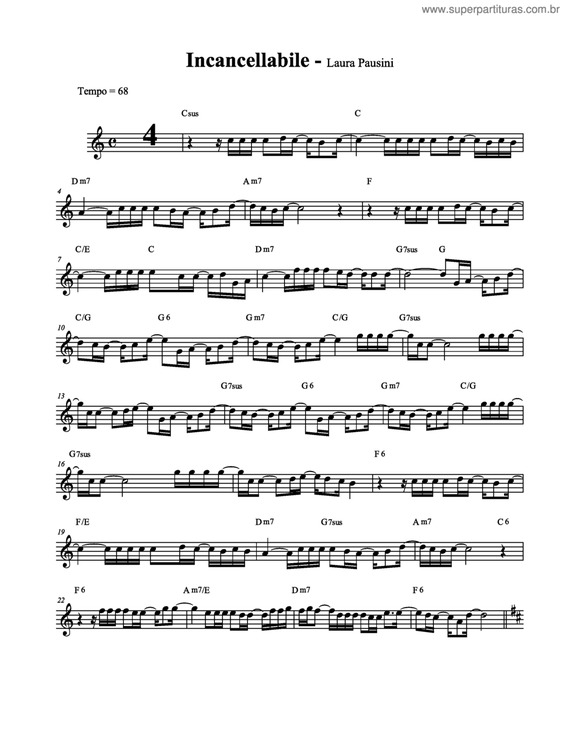 Partitura da música Incancellabile v.2