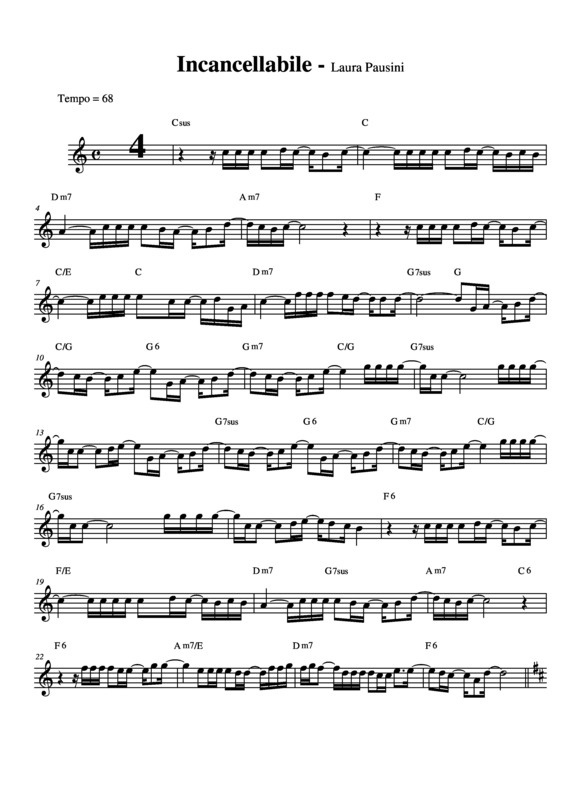 Partitura da música Incancellabile v.3