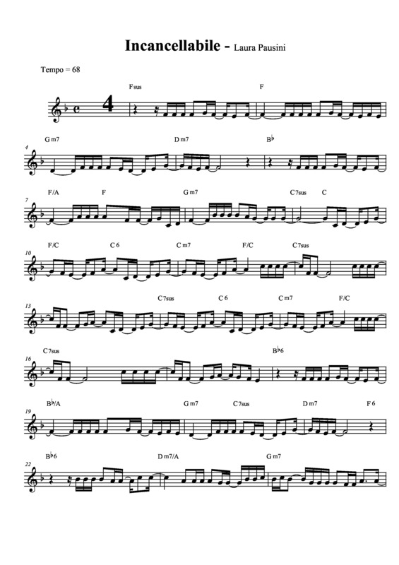 Partitura da música Incancellabile v.4