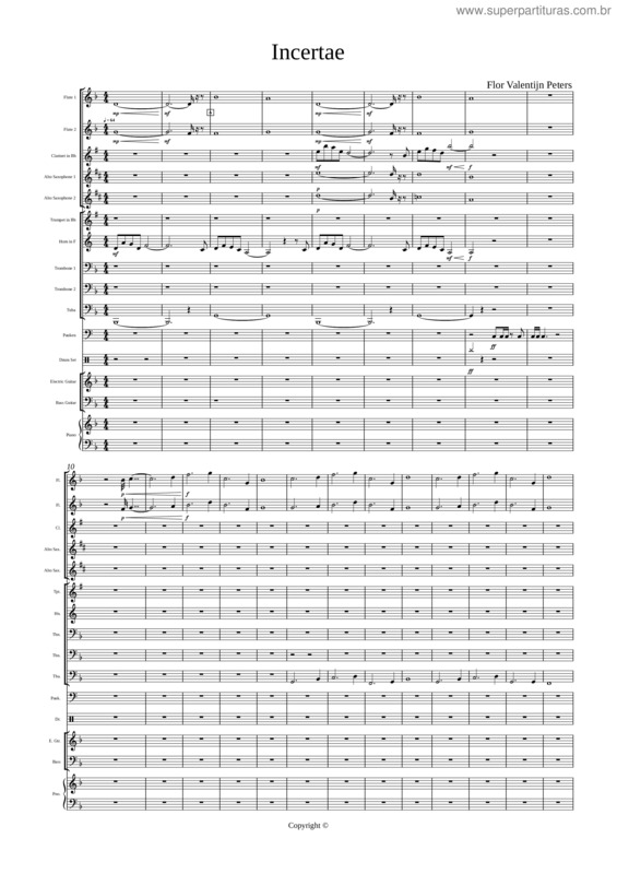 Partitura da música Incertae Ereprijs