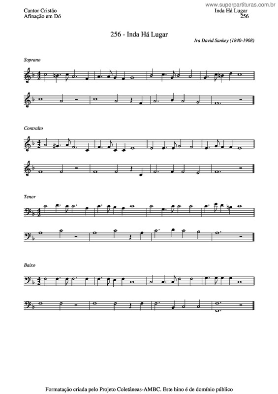 Partitura da música Inda Há Lugar v.2