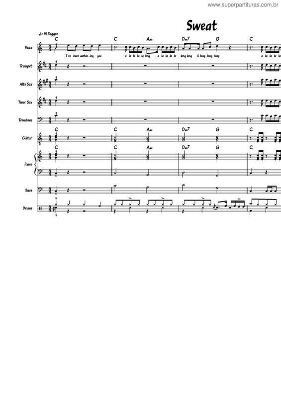 Partitura da música Inner Circle – Sweat
