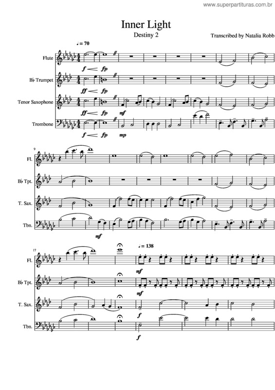Partitura da música Inner Light