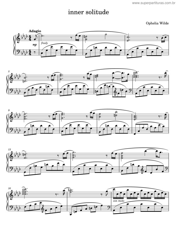 Partitura da música Inner Solitude – Ophelia Wilde