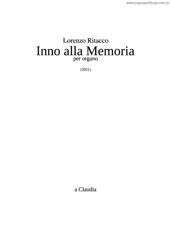 Partitura da música Inno Alla Memoria – Images: 2