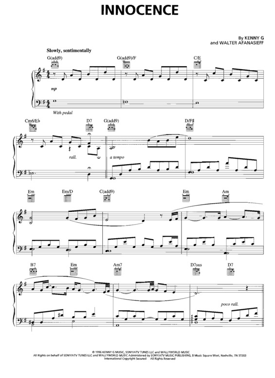 Partitura da música Innocence v.10