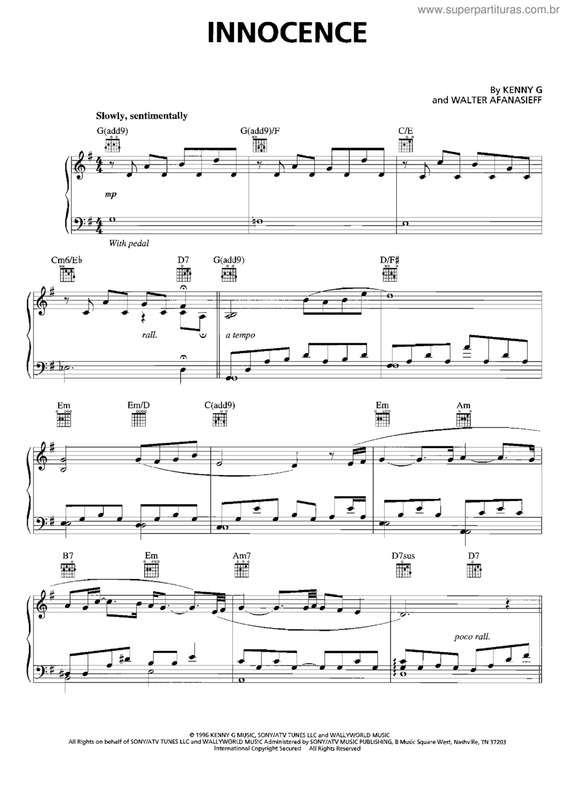 Partitura da música Innocence v.7