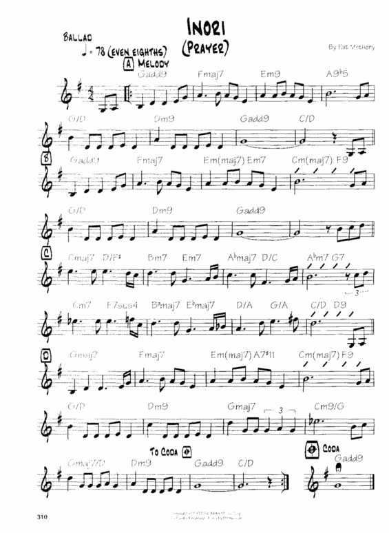 Partitura da música Inori (Prayer)