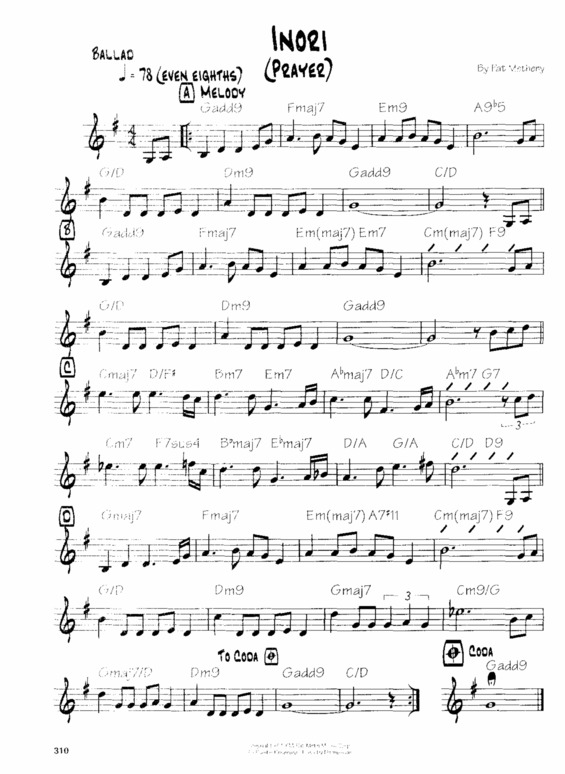 Partitura da música Inori (Prayer)