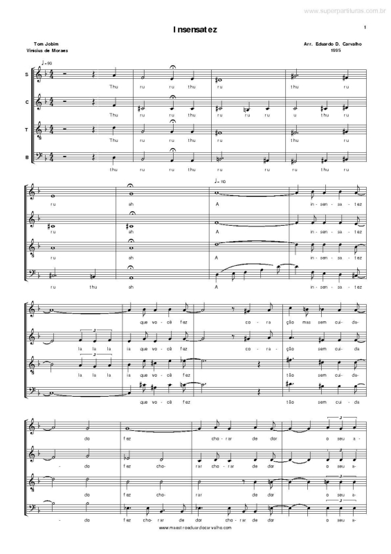 Partitura da música Insensatez v.3