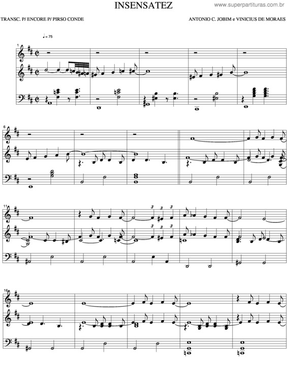 Partitura da música Insensatez v.8