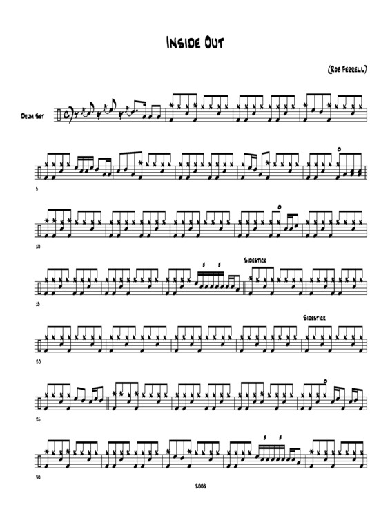 Partitura da música Inside Out