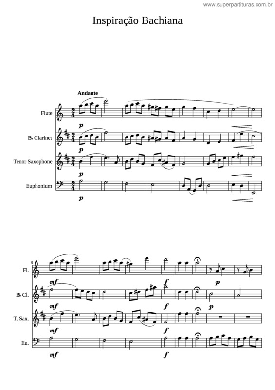 Partitura da música Inspiração Bachiana
