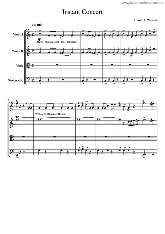 Partitura da música Instant Concert