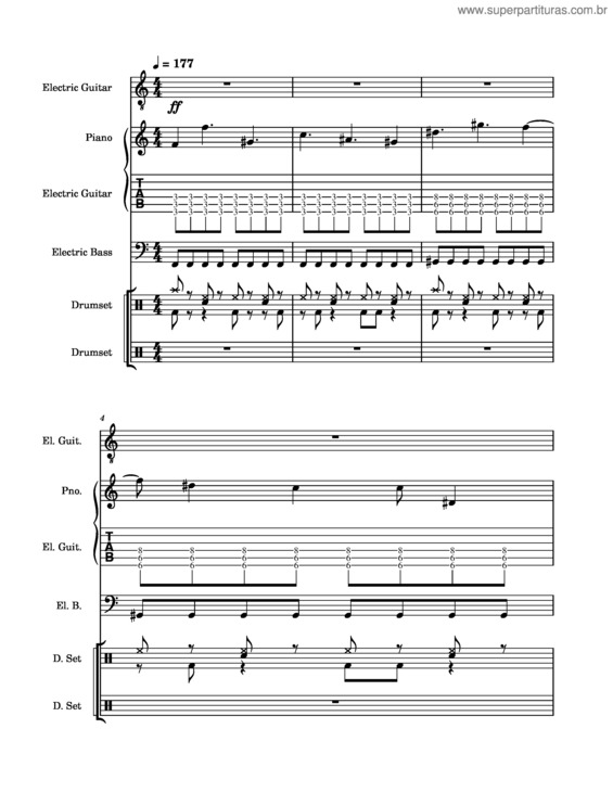 Partitura da música Instant Eternity