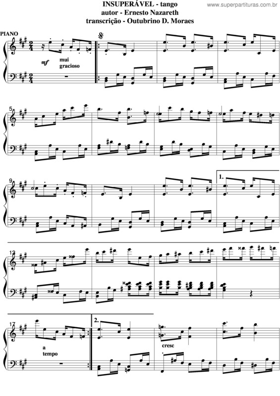 Partitura da música Insuperável v.2