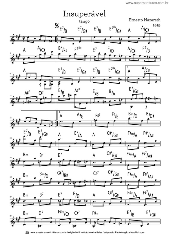 Partitura da música Insuperável