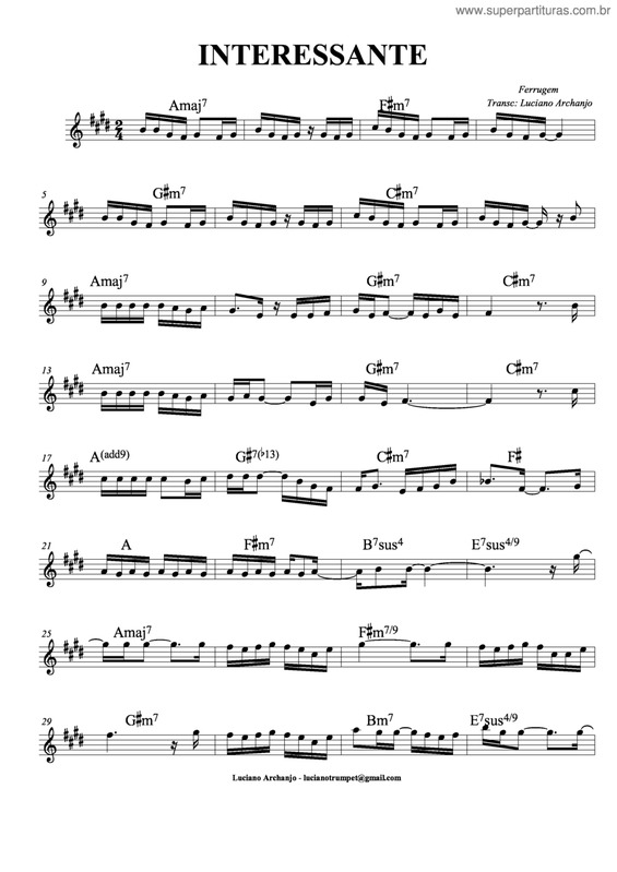 Partitura da música Interessante v.3