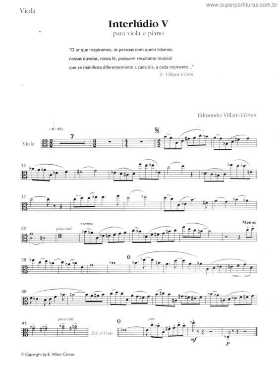 Partitura da música Interlúdio V v.2