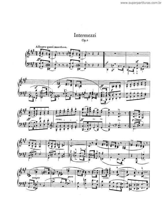 Partitura da música Intermezzi v.3