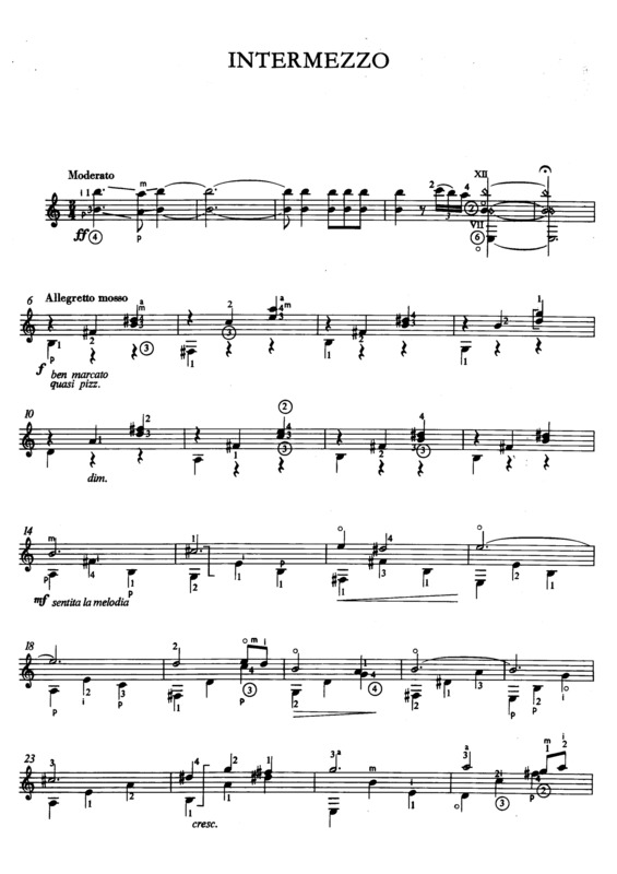 Partitura da música Intermezzo v.2
