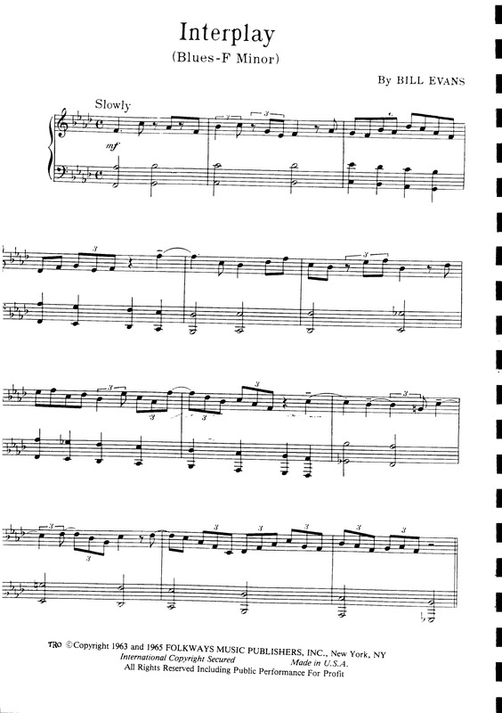 Partitura da música Interplay