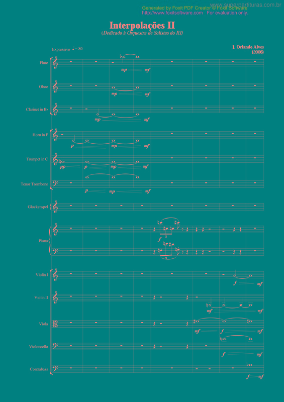 Partitura da música Interpolações II