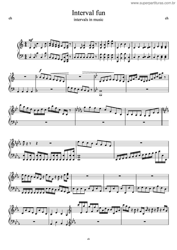 Partitura da música Interval Fun
