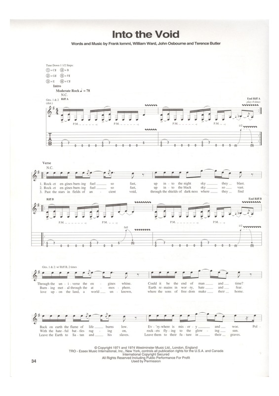 Partitura da música Into The Void