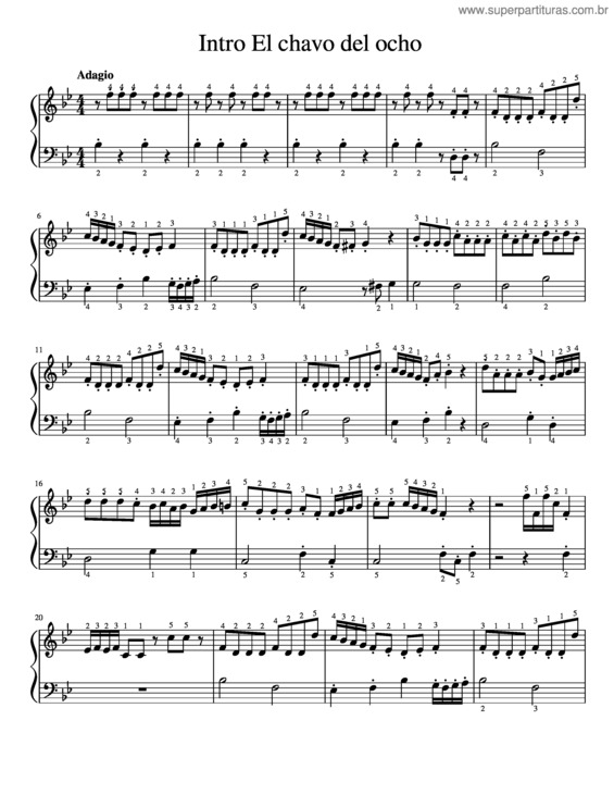 Partitura da música Intro El Chavo Del Ocho