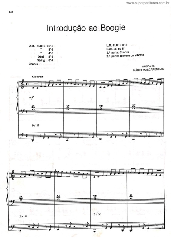 Partitura da música Introdução Ao Boogie