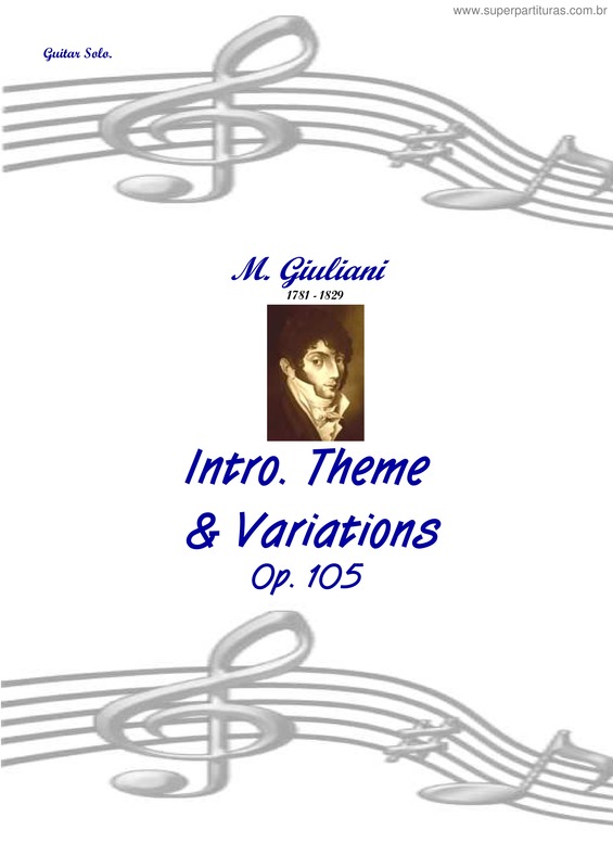 Partitura da música Introduction, Theme &amp; Variations