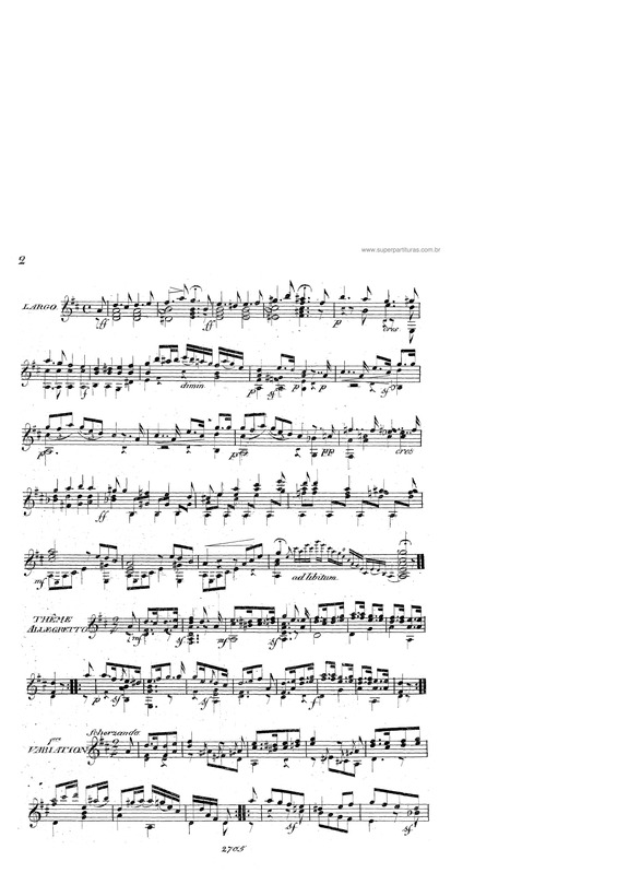 Partitura da música Introduction, variations, et finale sur un duo favori