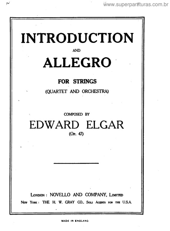 Partitura da música Introduction and Allegro