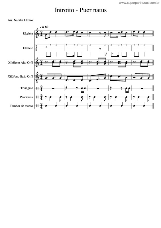 Partitura da música Introito – Puer Natus