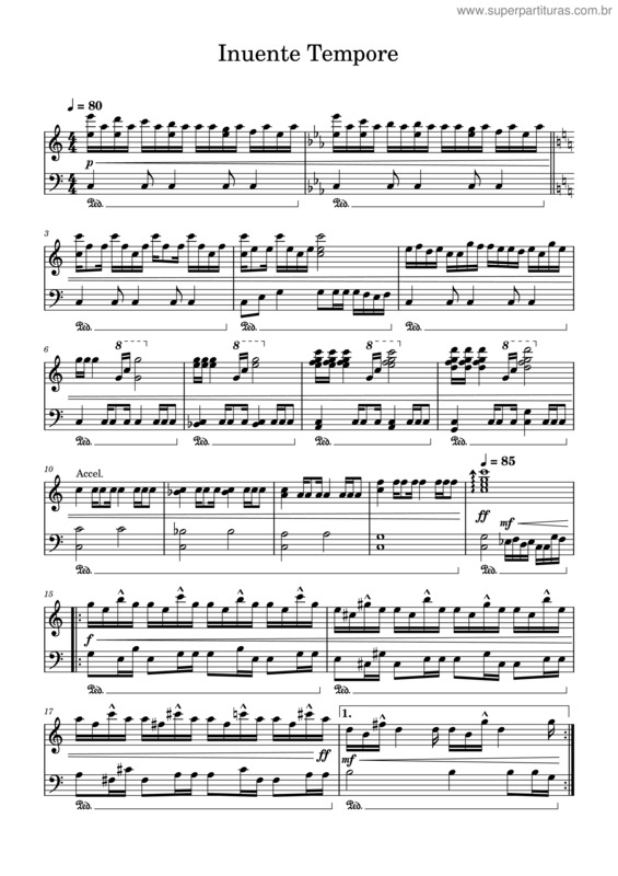 Partitura da música Inuente Tempore