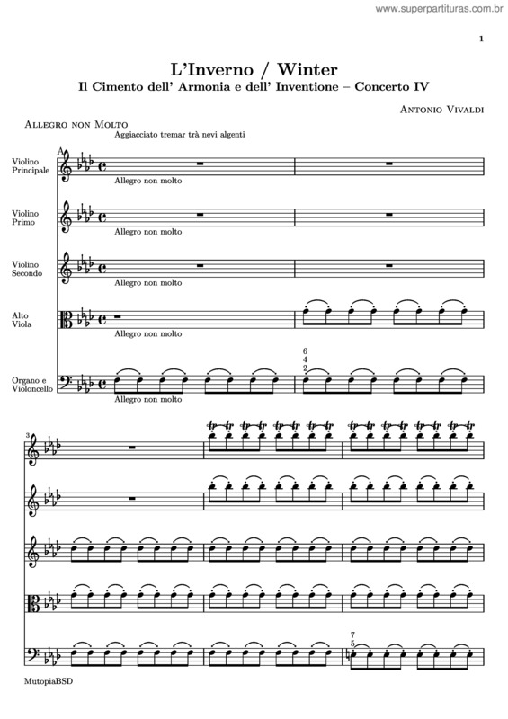 Partitura da música Inverno v.5