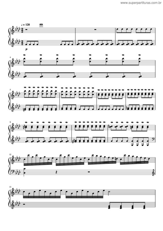 Partitura da música Inverno Vivaldi