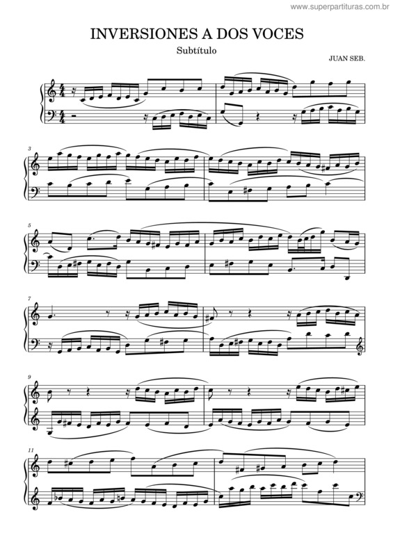 Partitura da música Inversiones A Dos Voces
