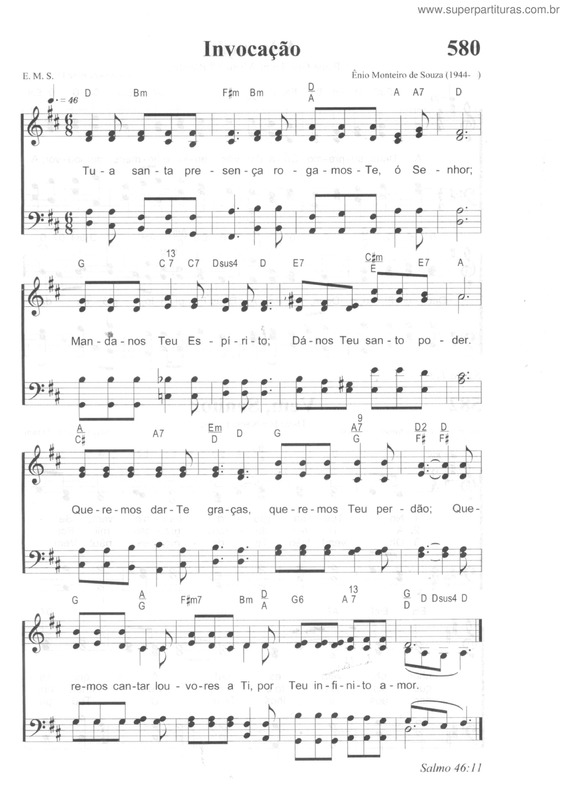 Partitura da música Invocação v.3