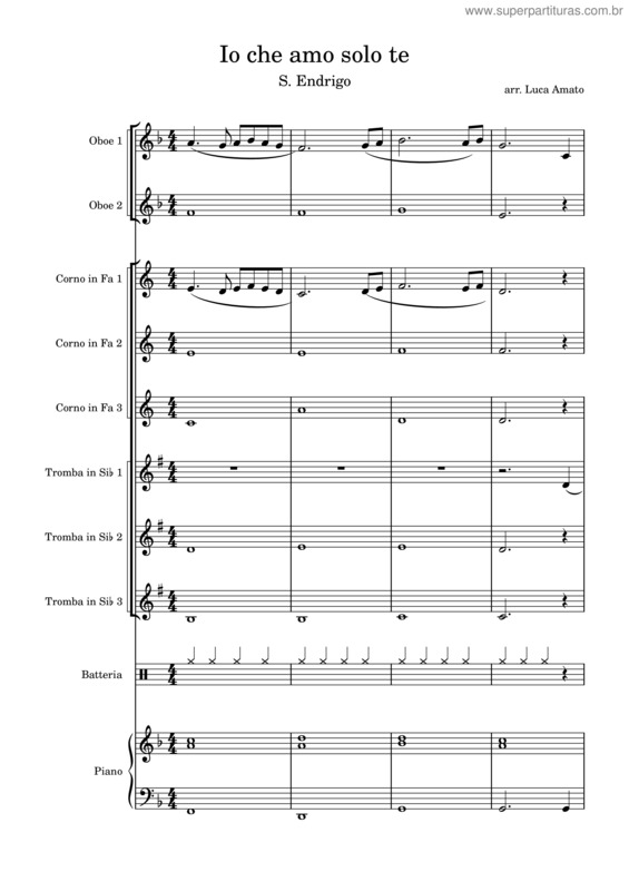 Partitura da música Io Che Amo Solo Te v.12