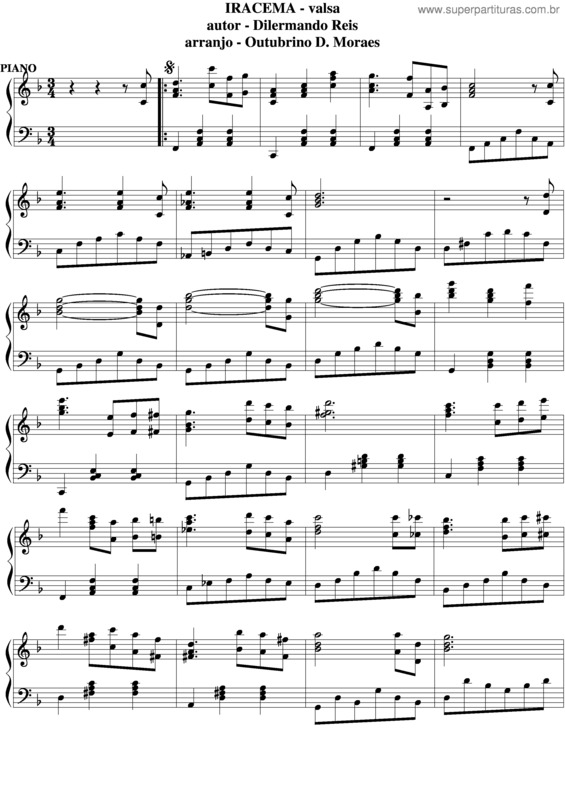 Partitura da música Iracema v.5