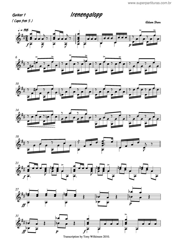 Partitura da música Irenengalopp v.2