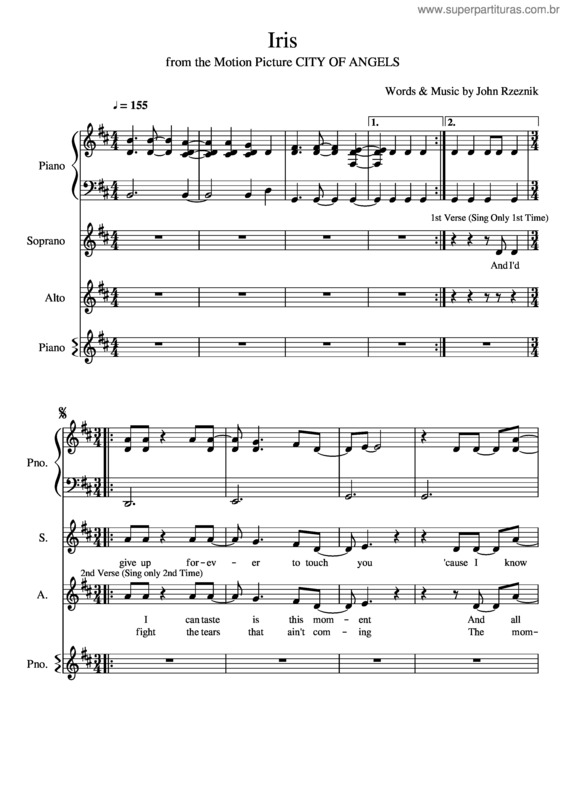 Partitura da música Iris – Goo Goo Dolls v.3