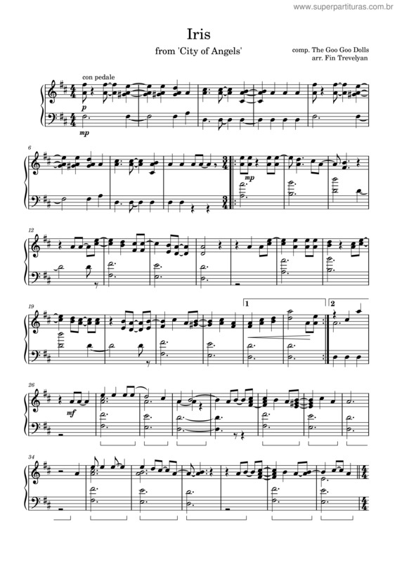 Partitura da música Iris – Goo Goo Dolls v.7